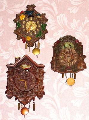 C.1937, Keebler Clock Co., Chicago and Lux Clock Mfg. Co., Waterbury, Conn., 30-hour novelty timepieces. — Antique Clocks Price Guide