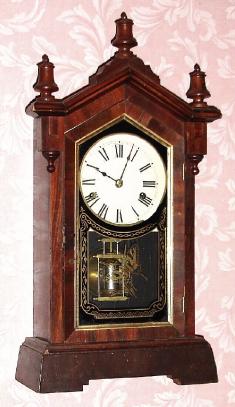 C.1900, New Haven Clock Co., "Diadem" 30-hour time/strike mantel clock. — Antique Clocks Price Guide