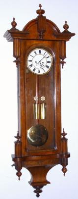 C.1870, Austrian, 2-Wt Vienna Regulator, in a walnut case with integral top. — Antique Clocks Price Guide
