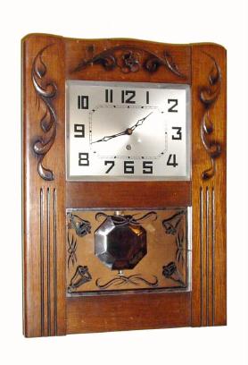 C.1930, German, Art Nouveau, 8-day wall timepiece for the French market. — Antique Clocks Price Guide