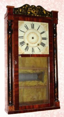 C.1835, Unknown, 30-hour time and strike wood movement half column and splat shelf clock. — Antique Clocks Price Guide