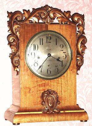 C.1900, German W and H movement in a local bench made mahogany veneered case (signed G. Albers-1977), 8-day Westminster chime. — Antique Clocks Price Guide