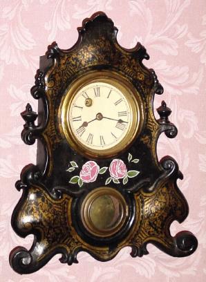 C.1860, American, American Clock Co. [?], 30-hour iron front timepiece, no label. — Antique Clocks Price Guide