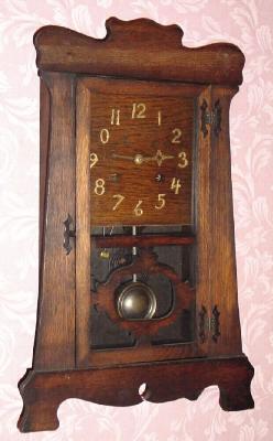 C.1906, New Haven Clock Co., 8-day time/strike Mission Style mantel clock. — Antique Clocks Price Guide