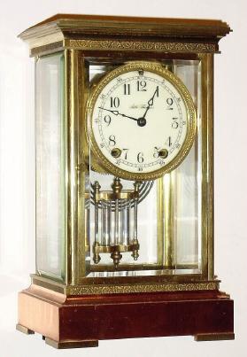 C.1904, Seth Thomas Clock Co., EMPIRE No. 2, brass and glass crystal regulator, 8- day with cathedral gong strike. — Antique Clocks Price Guide