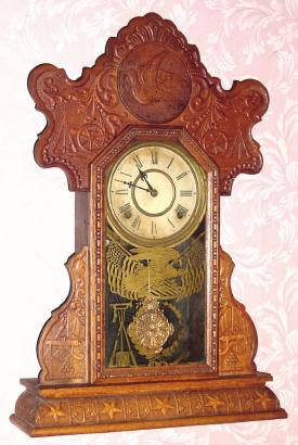 C.1899, E. Ingraham and Co., "Peace", 8-day time/strike war commemorative clock. — Antique Clocks Price Guide