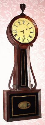 C.1835, North Attleboro, Mass. (Horace Tifft?) 8-day banjo timepiece. — Antique Clocks Price Guide