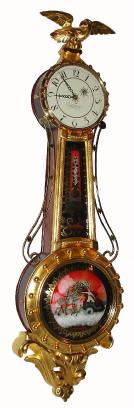 C.2004, [dated], Foster S. Campos, Pembroke, Mass, GIRANDOLE, a copy of the famous Lemuel Curtis design, 8-day weight driven. — Antique Clocks Price Guide