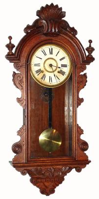 C.1904, Ansonia Clock Co., "Queen Mab", 8-day time and gong strike wall clock. — Antique Clocks Price Guide