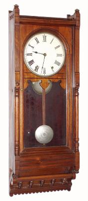 C.1880, Seth Thomas Clock Co., "Queen Anne", 8-day time and strike wall clock. — Antique Clocks Price Guide