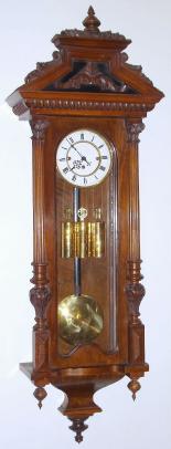 C.1890, Austrian, Gebruder Resch (Remember), 3-weight Grand Sonnerie walnut cased wall clock. — Antique Clocks Price Guide