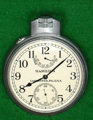 C.1942, [dated] Hamilton Watch Co., Lancaster, PA,  Model 22, Deck Watch serial No. 2F6469 with both inner and outer mahogany cases. — Antique Clocks Price Guide