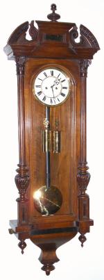 C.1880, Austrian, 2-Wt, Vienna Regulator  wall clock in an Alt Deutsch walnut case. — Antique Clocks Price Guide