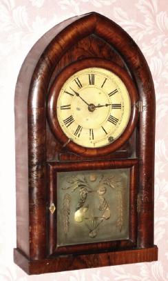 C.1845, Brewster and Ingrahams, Bristol, Conn., 8-day, brass spring, time and gong strike beehive shelf clock. — Antique Clocks Price Guide