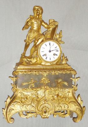 C.1830, French, Golay et. Company, a' Paris , Figural Clock, an artist in 18th century dress, with his palette, a canvass in the works. — Antique Clocks Price Guide