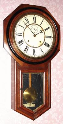 C.1901, Ansonia Clock Co., "Regulator A", 8-daytime/strike, long drop octagon. — Antique Clocks Price Guide