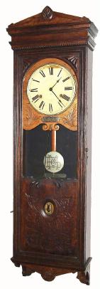 C.1890, Bundy Manufacturing Co, Binghampton, NY, The BUNDY TIME RECORDER, Oak case, in very good original condition. — Antique Clocks Price Guide