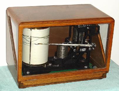 C.1955, Yanagi Gauge and Instrument Co., Tokyo, Japan, Barograph in case, 8-day with original certificate in Japanese. Serial No. 179 (on papers and all metal parts). — Antique Clocks Price Guide