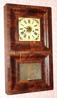 C.1845, Forestville Mfg, Bristol, Conn, OG on OG, 8-day, 2-weight, time and strike shelf clock. — Antique Clocks Price Guide