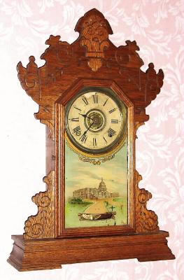 C.1911, Seth Thomas Clock Co., "Capital No. 3", 8-day time/strike/alarm mantel clock. — Antique Clocks Price Guide