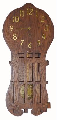C.1906, Sessions Clock Co., "Juanita" 8-day Mission Style wall timepiece. — Antique Clocks Price Guide