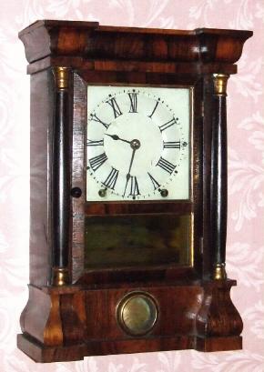 C.1870, Seth Thomas Clock Co., "Column", 8-day time and gong strike column and cornice mantel clock. — Antique Clocks Price Guide