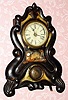 C.1855, American Clock Co.[?], 8-daytime/strike iron front mantel clock, no label. 