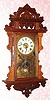(Conversion) C.1885, E. N. Welch Mfg Co., Forestville, Conn., "Eclipse", 8-daytime/strike/alarm wall clock. 