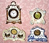 C.1910, Lot of 4 Novelty China Clocks: