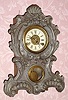C.1865, Nicholas Muller, New York, 30-hour time/strike/alarm iron front mantel clock. 