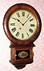 C.1874, Ansonia Brass and Copper Co., "Drop Extra", 8-day wall timepiece. 