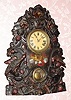 C.1865, Waterbury Clock Co., 30-hour, time/strike iron front mantel clock. 
