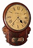 C.1890, English, 8-day fusee round drop, wall timepiece. 