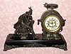 C.1900, New Haven Clock Co., "Ivanhoe", 8-day time/strike figural mantel clock. 