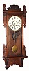 C.1920, William L. Gilbert Clock Co., "Thespian", 8-day time and gong strike wall clock. 