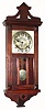 C.1920, William L. Gilbert Clock Co., "No. 3040 - Ulster", 8-day time and gong strike wall clock. 