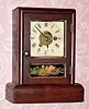 C.1870, Seth Thomas, Mini Mahogany cottage timepiece with alarm. 