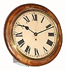 C.1925, English, Dial clock, 8-day fusee postal or gallery timepiece. 