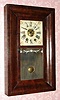 C.1840, E. C. Brewster and Co., Bristol, Conn., 30-hour time and strike, iron backplate brass movement OG shelf clock (spring driven). 
