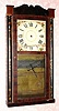 C.1830, Erastus Hodges, Torrington, Conn., 30-hour time and strike wood movement half column and splat shelf clock. 