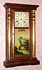 C.1865, Solomon C. Spring, Bristol, Conn, Empire style gilt column, 8-day shelf clock, last use of Joseph Ives patents. 
