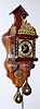 C.1965, German, re-issue of the Dutch Zaanse clock, 2-weight, 8-day, surmounted by a figure of Atlas holding the world. 