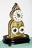 C.1851, French, Skeleton Timepiece with Calendar  and alarm, 8-day with silk thread suspension, going barrel movement, no dome, as-found. 