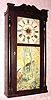 C.1832, Marsh, Gilbert and Co., Farmington, Conn, 8-DAY, wooden works stenciled column and splat shelf clock. 