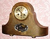C.1905, German, Tobias Bauerle and Sons, Black Forest, 8-day time and bell strike brass cased mantel clock, Jugendstil. 
