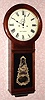 C.1980, Seth Thomas Clock Co., Div. of General Time Corp., A Tally Industries Co., "Regulator No. 2" 8-day triple chime mahogany wall clock. 