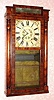 C.1833, Birge, Case and Co., Bristol, Conn 30-hour time and bell strike wood movement half column and splat shelf clock. 