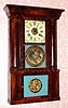 C.1840, Terry and Andrews, Bristol, Conn., 30-hour time and gong strike, FALSE HOLLOW COLUMN shelf clock. 