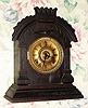 C.1894, Ansonia Clock Co., "Tunis", 8-day time/strike Cabinet series mantel clock. 