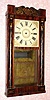 C.1830, Jeromes and Darrow, Bristol, Conn., 30-hour time/strike THIN column and splat shelf clock. 